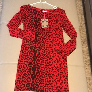 BOOHOO RUBY LEOPARD PRINT BODYCON DRESS
